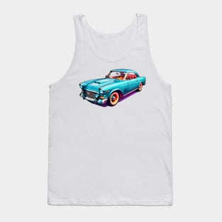 Colored Classic Car Design in Vibrant Vector Style Tank Top